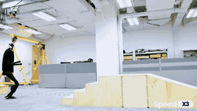 Humanoid traversing challenging terrain