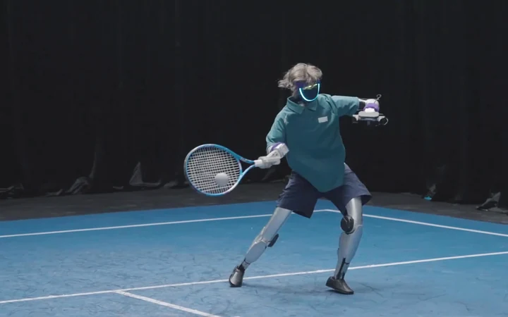 AdaPT humanoid playing tennis