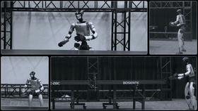 SMASH humanoid executing a whole-body table-tennis strike