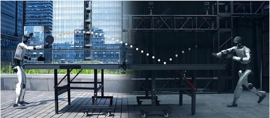 SMASH humanoid outdoor table tennis